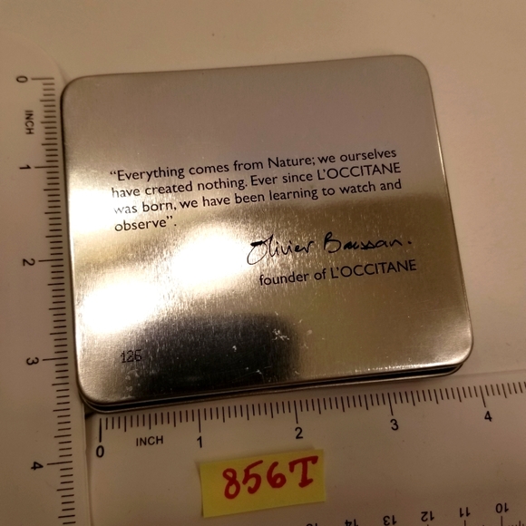 #856T L'Occitane Siver-tone Merci Tin - Picture 4 of 8